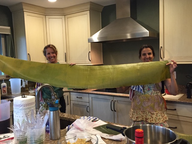 Banana leaf to cook at Cocina Corazón