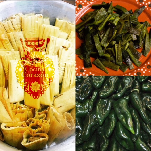 Poblano peppers tamales Cocina Corazón