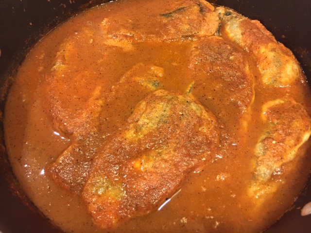 Authentic chiles rellenos